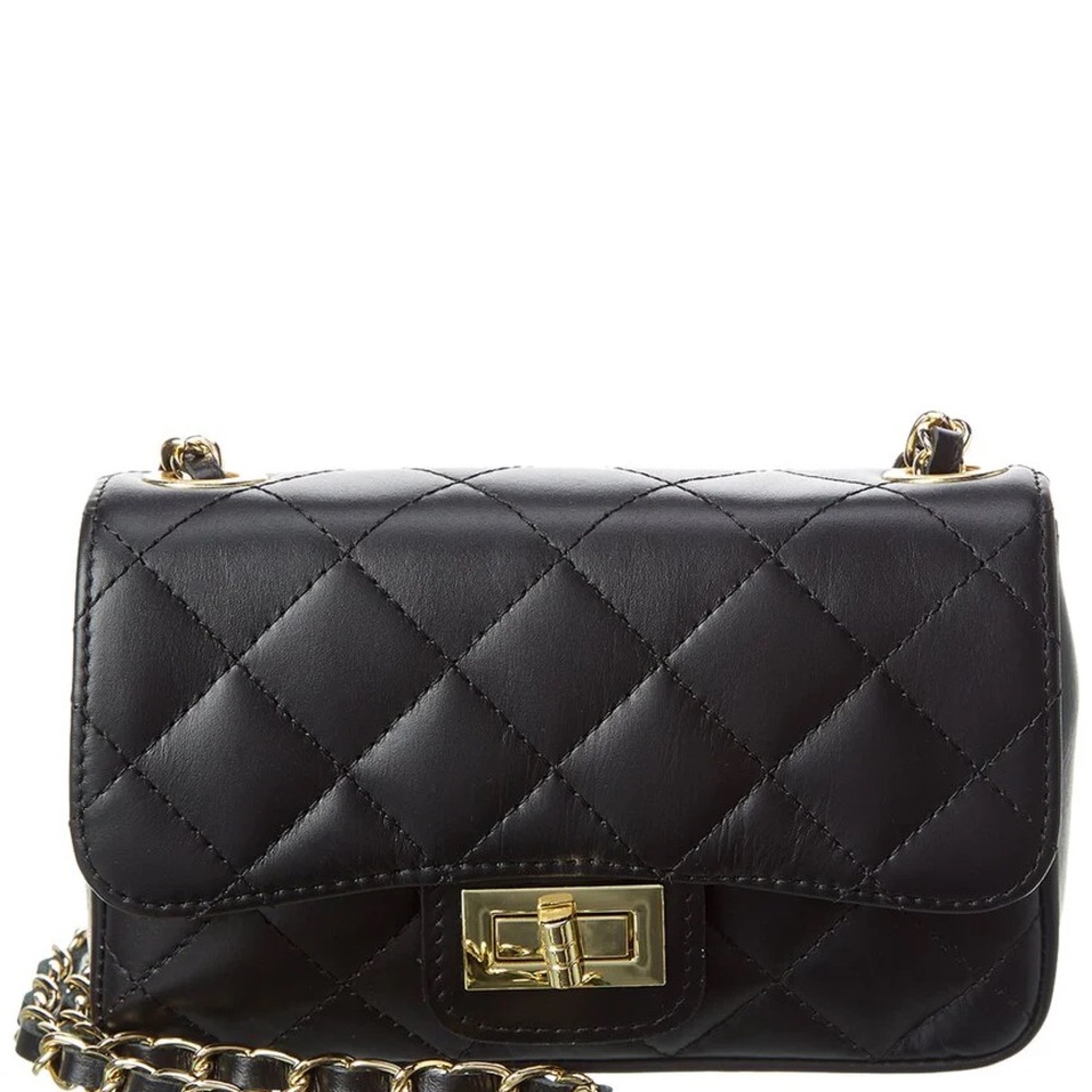 Elegant Black Quilted Chain Bag